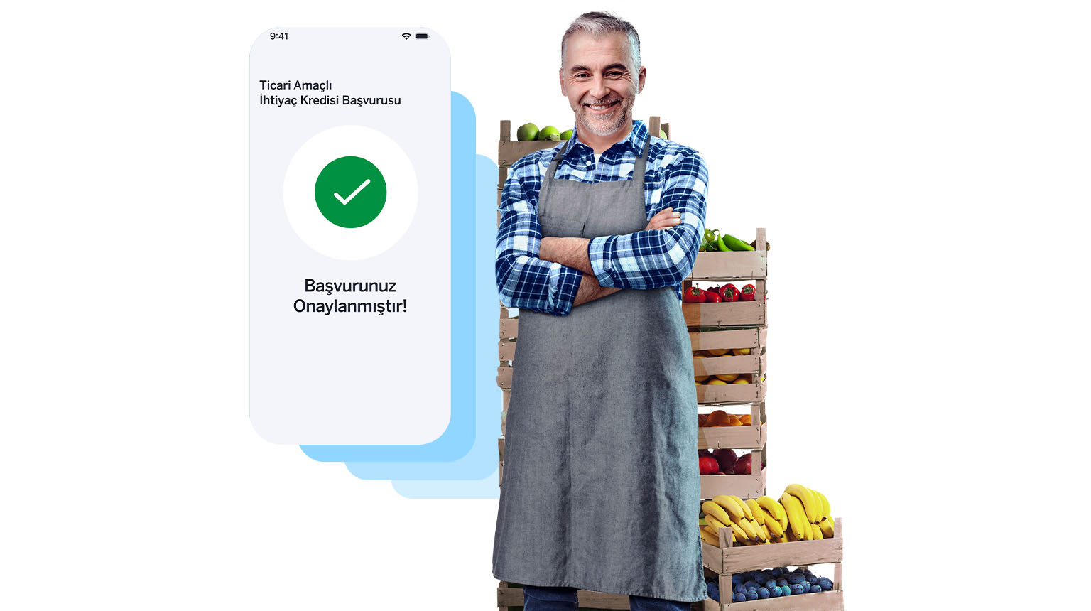 Esnaf ve KOBİ müşterilerimize özel, %2,95’ten başlayan faiz ve 36 aya varan vadelerle ticari amaçlı ihtiyaç kredisi Garanti BBVA Mobil ve İnternet’te!