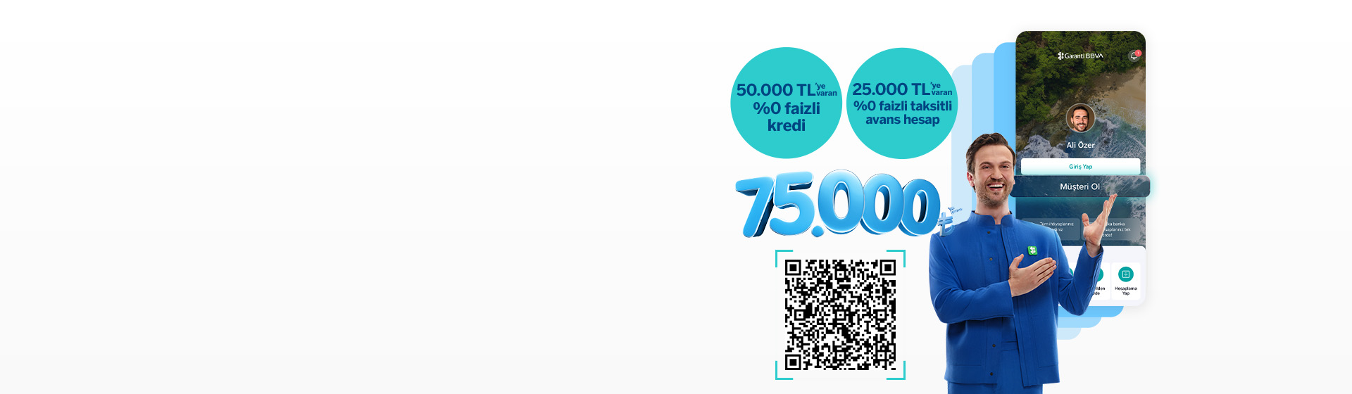 75.000 TL'ye Varan %0 Faizli Kredi ve Taksitli Avans!