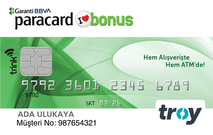 Troy Logolu Paracard Bonus ile tanışın!